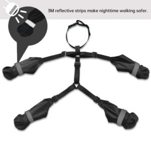 Anti-Fall Suspender Dog Boots: Waterproof & Anti-Slip Paw Protectors for Secure Fit on Outdoor Adventures